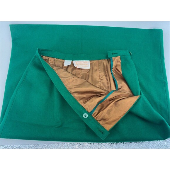 Pendleton Dresses & Skirts - Vintage Pendleton Skirt Womens 10 Green Wool Pockets Midi Modest Preppy